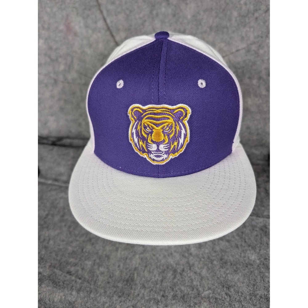 Nike Wilson High Tigers True Dri-FIT Stretch Hat Purple White Flat Brim Cap‎